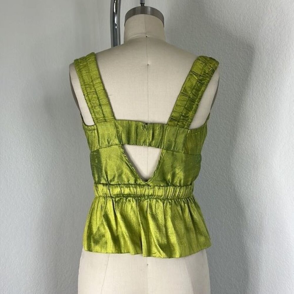 CIAO LUCIA Ilaria Silk Sleeveless Top with Velvet Bow - Picture 9 of 10